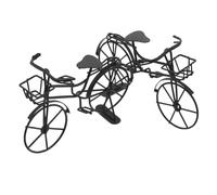 LRXIYODE 2pcs Retro Bicycle Ornaments Bicycle Vehicles Model Miniature DIY Retro Model Desk Ornament Mini Simulation Simulated Furniture Figurine Metal Bike Black