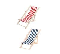LRXIYODE 2Pcs Scale Decorative Dollhouse Furniture Props for Playroom Home Decor Blue and Red Stripe Pattern Models