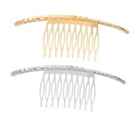 LRXIYODE 2pcs Side Hair Clamps Hair Combs for Elegant Gold Silver Hairpin Accessories Simple Stylish Headdress for Daily Wear Parties School Holiday Looks