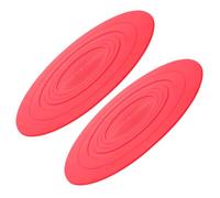 LRXIYODE 2pcs Silicone Turntable Slipmat Record Player Mat Anti-static Silicone Red Replacement Record Protection Pad