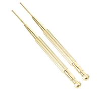 LRXIYODE 2Pcs Solid Copper Ear Acupressure Probe Pen with Spring Loaded Body Ear Point Massage Tool for Precise Pressure Point Therapy and Acupuncture Spot Detection