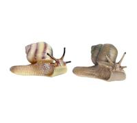 LRXIYODE 2Pcs Solid Resin Miniature Snail Figurines Micro Landscape Ornaments for Fairy Garden and Aquarium Decor, Small Snail Accessories for Dollhouse and Fish Tank Decorations