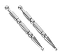 LRXIYODE 2Pcs Stainless Steel Acupressure Massage Stick Set - Deep Tissue Reflexology Pressure Massager for Full Body and Face, Manual Trigger Point Massage Tool for Home Spa and Muscle