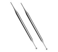 LRXIYODE 2pcs Stainless Steel Acupressure Pen Dual Head Manual Massage Tools for Ear Body Point Probe Portable Reflexology Stick for Face Feet Hands Relaxation and Relief