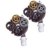 LRXIYODE 2pcs Steampunk Accessories Women Gothic Hair Clips Gear Decor for Wedding Party Headwear