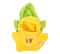 LRXIYODE 2pcs Stuffed Animal Hoodies Bear Dress Up Accessory Cloth Material Washable Reusable for Plush Dolls Green Yellow DIY Decorative Clothes for Small Bears