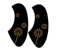 LRXIYODE 2pcs Ukulele Pickguard Protective Film Black Pvc Anti-scratch Impact Protection Decal for Ukulele Unique Creative Design Parts