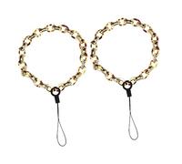 LRXIYODE 2pcs Unique Acrylic Phone Chains Delicate DIY Hanging Lanyard for Smartphones Lost Design Stylish Ornament for Keychains and Mobile Cases Leopard Print