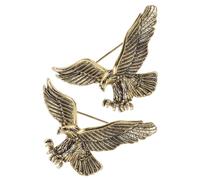 LRXIYODE 2Pcs Vintage Eagle Brooch Pin Alloy Scarf Clip Pins for Men Women Lightweight Lapel Accessories for Sweaters Dresses Collars Easy to Wear Decorative