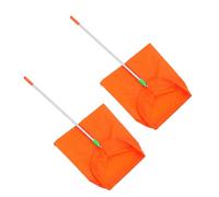 LRXIYODE 2pcs Windproof Garden Leaf Collector Dustpan with Handle for Efficient Outdoor Debris Pickup Compact Foldable Trash Bag Dustpan for Park Restaurant Cleaning Orange