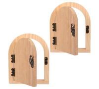 LRXIYODE 2pcs Wooden Fairy Door Outlet Cover Proofing Electrical Socket Protector for Decorative Hidden Design, Easy to Install on Wall Surfaces for Home Safety and Decor