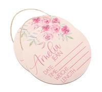 LRXIYODE 2pcs Wooden Name Announcement Sign for Newborns Birth Record Plaques for Hospital Photo Props and Shower Decorations Keepsake for Name Weight Height and Birth