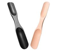 LRXIYODE 2pcs Wooden Shoe Horns for Seniors Boot Stretcher Ergonomic Handle Shoe Helper Tool for Men Women