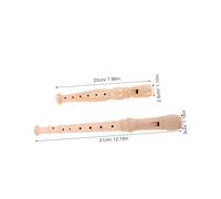 LRXIYODE 2pcs Wooden Soprano Recorder Flutes with German Fingering Vertical Piccolo Flute for Beginners Lightweight Music Instruments for Early Education and Practice