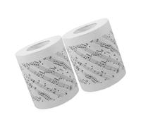 LRXIYODE 2rolls Musical Tissue Toilet Paper Creative Note Print for Home Bathroom Office Public Spaces Novelty Tissue Roll Supplies