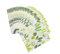 LRXIYODE 3 Packs Colored Paper Dinner Napkins with Green Leaf Print Disposable Decorative Napkins for Weddings Parties Restaurants and Catering Stylish Guest Towels for Cocktail and Dinner