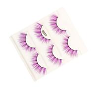 LRXIYODE 3 Pairs 3d Art Multi-colored Dense Fake Eyelashes Natural Look Makeup Accessories for Everyday and Party Use