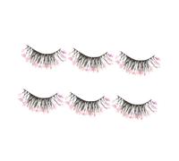 LRXIYODE 3 Pairs Wispy False Eyelashes Extensions Lightweight Curl Natural Look Glitter Design for Women Stage Performance and Special Occasions