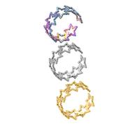 LRXIYODE 3 pcs Adjustable Star Rings for Women Stainless Steel Open Rings Decorative Bands Chic Fashion Jewelry