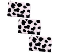 LRXIYODE 3 Pcs Mini Plush Cow Coin Purse Adorable Small Change Storage Bag for Portable Soft Pouch with Unique Cow Pattern Design