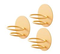LRXIYODE 3 Pcs Wall Mounted Makeup Sponge Rack Egg Sponge Holder for Powder Puff Storage No Punch Installation Ventilated Iron Makeup Blender Stand Yellow