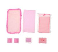 LRXIYODE 3 Sets Dollhouse Bedroom Realistic Dollhouse Bed Sheets and Pillow Covers in Cozy Warm Tones Lightweight and Detailed Mini Furniture Accessories for Hobbyists