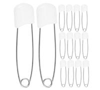 LRXIYODE 30 Pcs Diaper Safety Pins for Cloth Diapers Large White Metal Pin Multi-Functional Nappy Fasteners Suitable for Diapering and Sewing Accessories