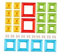 LRXIYODE 30Pcs Building Blocks for Stackable Educational Construction for Shape Learning and Parent Interaction
