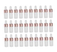 LRXIYODE 30Pcs Clear Glass Refillable Dropper Bottles for Essential Oils Aromatherapy with Precise Dispensing Suitable for Crafts Scientific Experiments and DIY Blends
