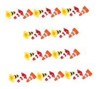 LRXIYODE 30pcs Mini Plastic Traffic Cones with Red Yellow Orange Cones Roadblocks for Educational Traffic Signs Roleplay Family Interaction
