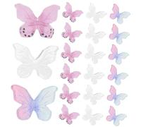 LRXIYODE 30pcs Mini Resin Butterflies Figurines for Dollhouse Decor Realistic Micro Butterfly Models in Chic Colors Compact and Versatile Ornaments for DIY Crafting and Garden Landscaping