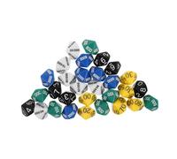 LRXIYODE 30pcs Multi Sided Place Value Dice for Board Game Props Plastic Colored Game Dice for Party Home Bar Entertainment