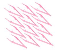 LRXIYODE 30pcs Plastic Tweezers Science Experiment Lightweight Fine Motor Skill Training Tool for Outdoor Insect Observation and Nature Exploration Pink