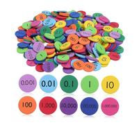 LRXIYODE 320Pcs EVA Place Value Disks Math Learning Discs Early Education Counting Chips for Classroom and Home Recognition Games Educational