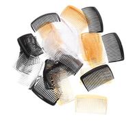 LRXIYODE 36pcs Multi Tooth Side Hair Combs for Women DIY Accessories with White Black and Transparent Plastic Clips for Secure Hold and Crafting Hairpieces