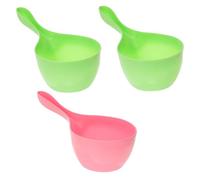 LRXIYODE 3pcs Baby Bath Wash Cups for Boys and Girls, Infant Hair Washing Shower Water Spoon Set, Safe Floating Shampoo Rinse Cups for Toddler Bath Time Random Color