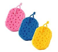 LRXIYODE 3pcs Bath Sponge Soft Honeycomb Body Scrubber for Showering Men Women Teens Exfoliating Loofah Sponges for Gentle Skin Care and Versatile Cleaning with Dense Foam