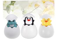 LRXIYODE 3pcs Bath Water Spray Eggs Floating Bath with Penguin Duck Dinosaur Designs for Creative Sprinkler Soaker Bathing Fun Random Color