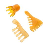 LRXIYODE 3pcs Beeswax Resin Gua Sha Comb for Face Massage and Hair Detangling Scalp Massager Trigger Point Relief for Home Spa Use