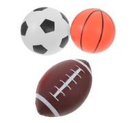 LRXIYODE 3pcs Bouncing Ball Set Lightweight Jumping Balls for Includes Soccer Basketball and Rugby for Outdoor Fun Summer Beach and Indoor Play