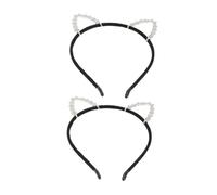 LRXIYODE 3pcs Cat Ears Hair Accessories Sparkly Crystal Headband for Girls Halloween Ears Headwear