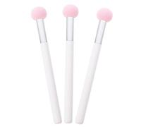 LRXIYODE 3pcs Concealer Sponge Brush Set with Pink Mushroom Head and White Handle, Dual-use Nbr Latex Makeup Sponges for Women’s Face Powder and Foundation Application, Portable Makeup