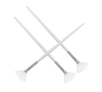 LRXIYODE 3pcs Fan Shape Mask Brushes with Long Handle for Skin Care DIY Facial Mask Application Soft Even Coverage Cosmetic Tools for Home and Professional Use