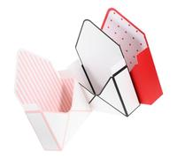 LRXIYODE 3pcs Foldable Flower Envelope Boxes Set, Red Polka Dot, Black White Dot, White Pink Stripe Floral Wrapping Boxes for Bouquet Storage and Packaging