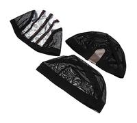 LRXIYODE 3PCS Hair Care Tool Net Cap Premium Reusable Washable Mesh Wig Caps for Comfortable Wear Elastic Stretchy Design for Various Occasions Black Color