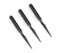 LRXIYODE 3pcs Hair Detangling Brush with Wire Bristles and Rat Tail Pick Comb for Women Scalp Massage and Styling Comfortable Grip for Sectioning Backcombing and Hair Volume Creation