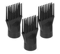 LRXIYODE 3pcs Hair Dryer Concentrator Comb Attachments Black Plastic Nozzle for Targeted Airflow Salon Styling Tool Versatile Blow Dryer Nozzle Replacement for Smooth Curly Hair