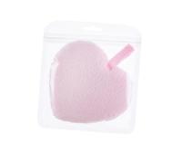 LRXIYODE 3Pcs Heart Shape Facial Cleaning Pads Soft Reusable Makeup Removal Powder Puff Pink for Women