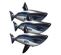 LRXIYODE 3pcs Inflatable Shark for Black PVC Swimming Water Playing Float Safety Pool Beach Fun Playthings