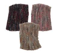 LRXIYODE 3pcs Ladies Winter Headbands Soft Plush Ear Warmers with Secure Fit Woolen Yarn for Chilly Days and Parties Stylish Knitted Hair Bands with Vintage Crochet Design